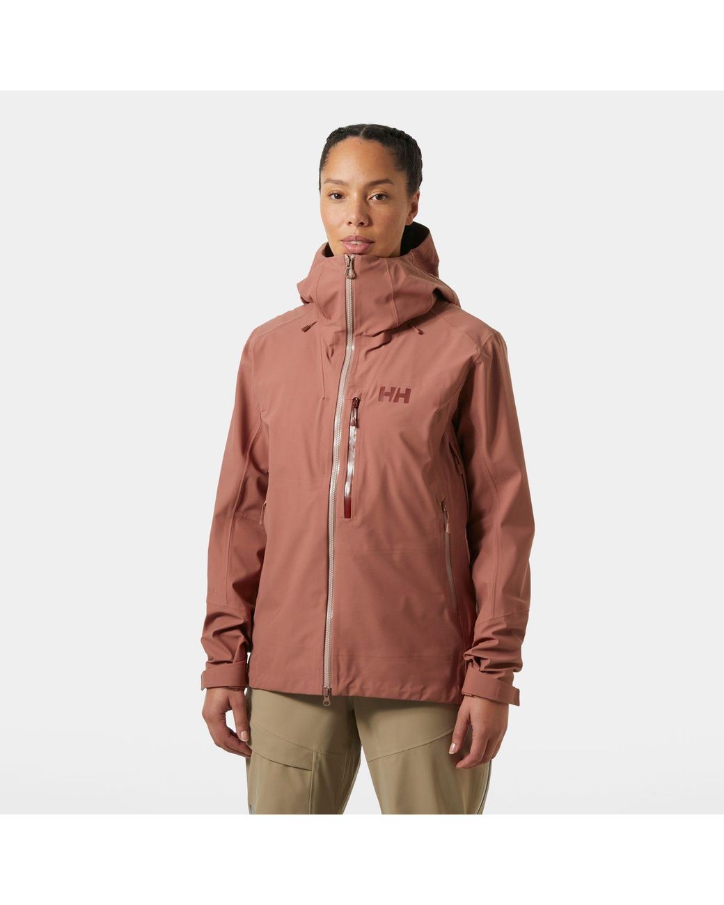 Helly Hansen Brown Verglas Backcountry Ski Shell Jacket