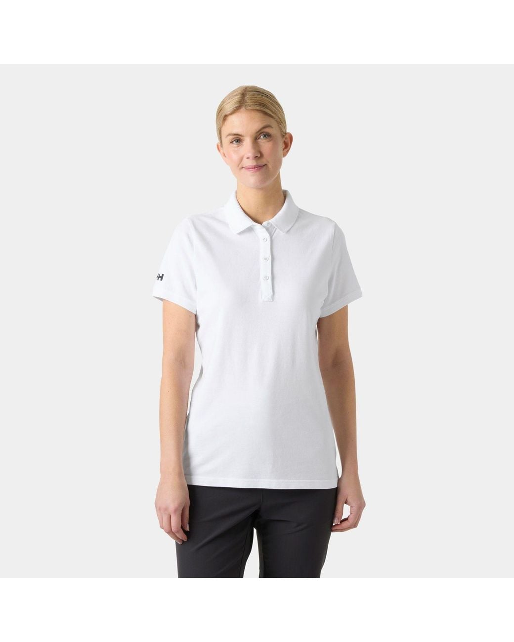 Helly Hansen White Crew Pique 2 Polo