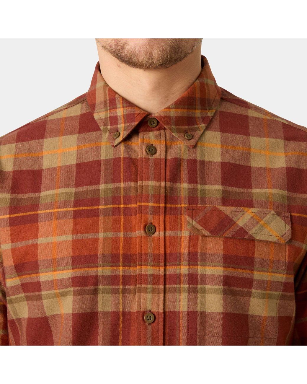 Helly Hansen Brown Classic Check Long Sleaves Flannel Shirt for men