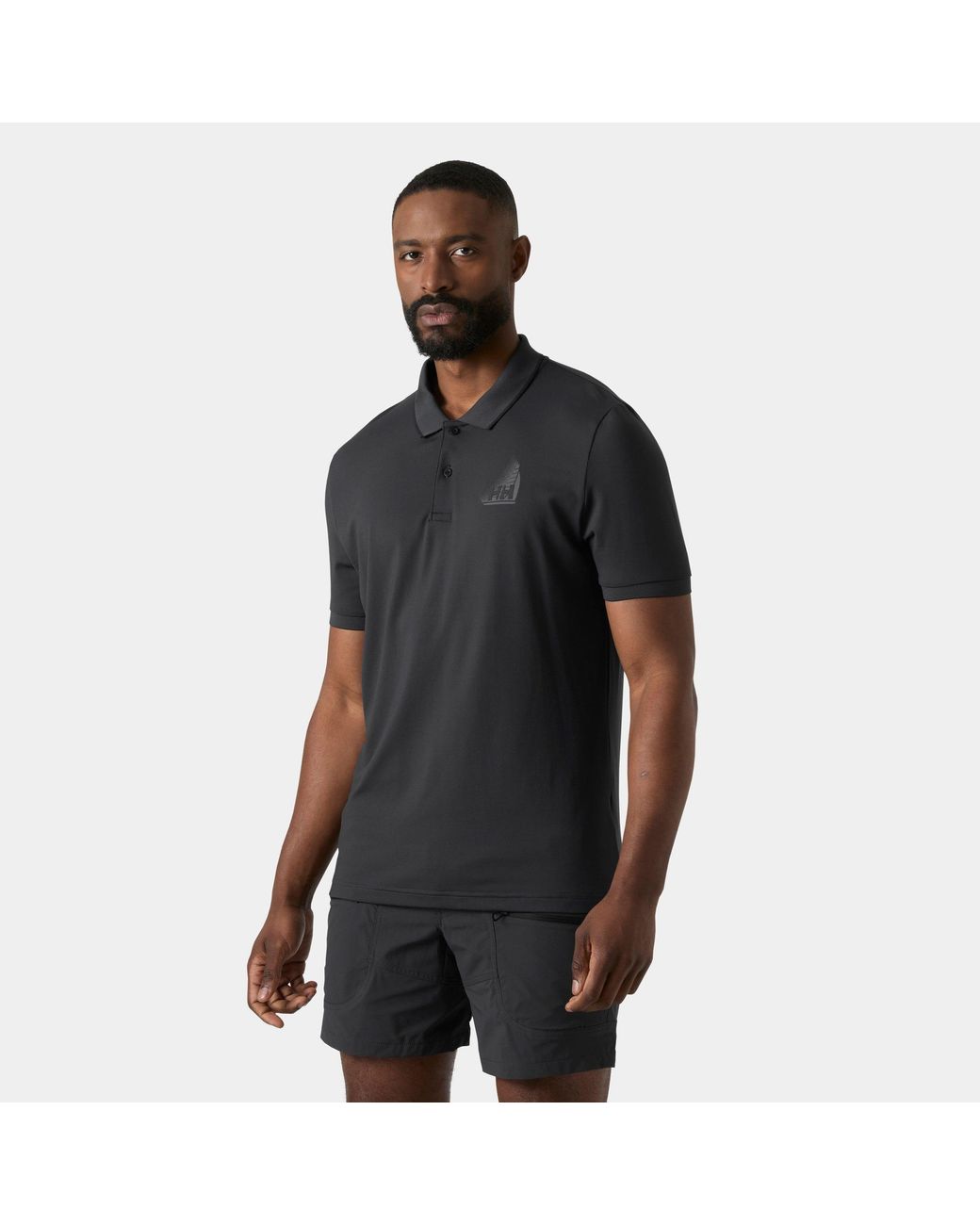 Hp Figari Polo Grigio di Helly Hansen in Black da Uomo
