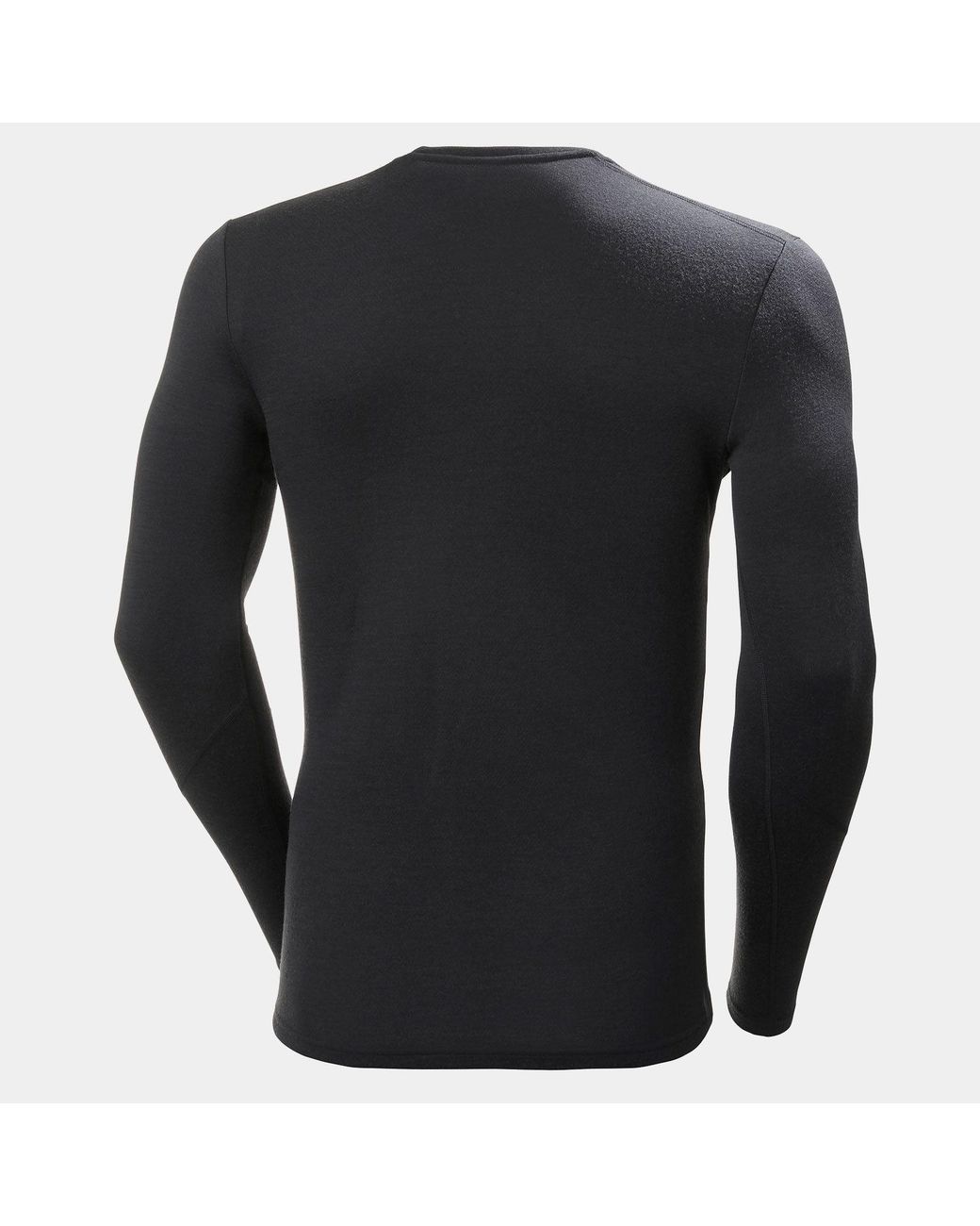 Helly Hansen Black Lifa Merino Midweight Crew Base Layer for men