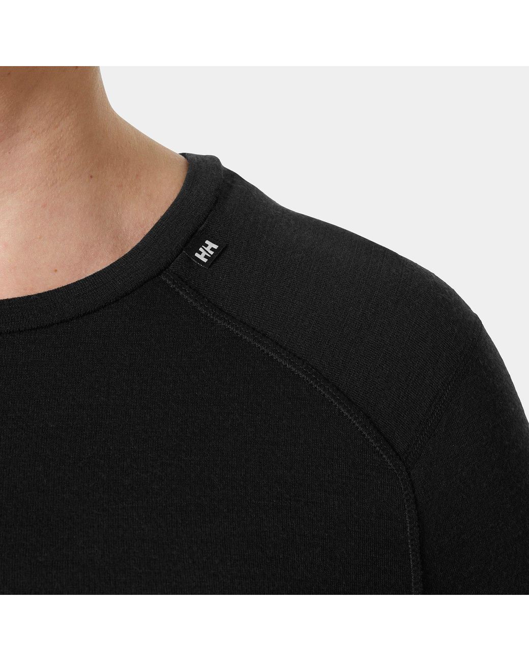 Helly Hansen Black Lifa® Merino Midweight Crew Plus Shirt