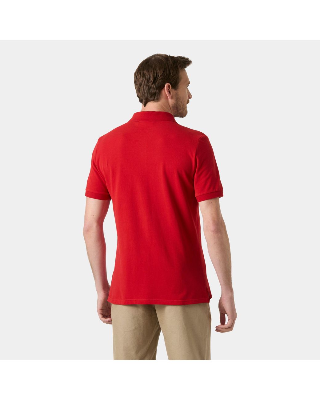 Helly Hansen Red Messina Graphic Fitted Polo for men