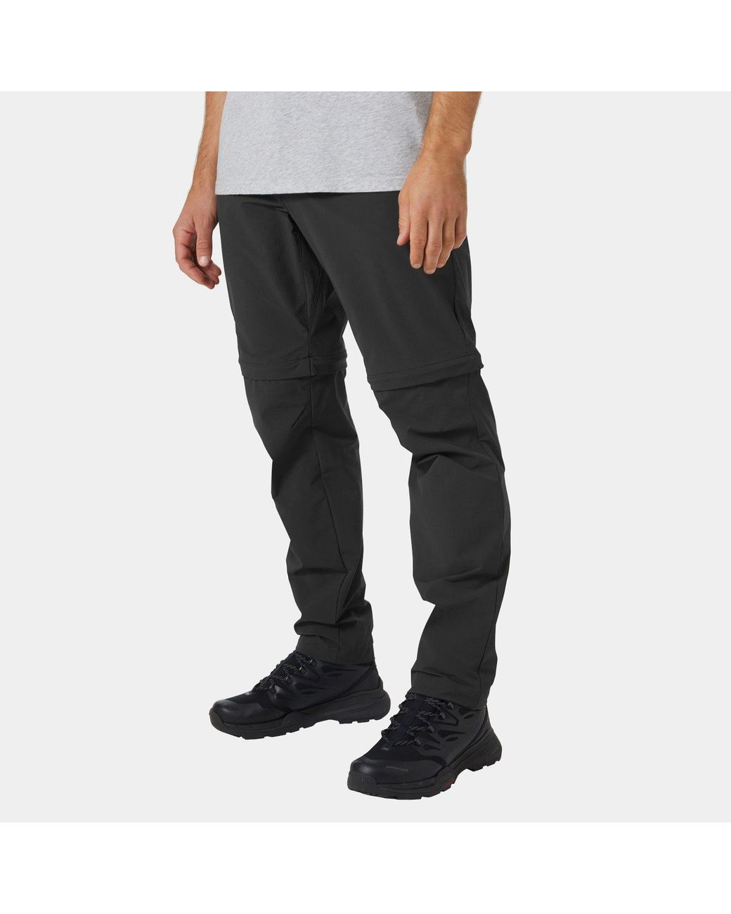 Helly Hansen Black Brono Softshell Zip-Off Trousers for men