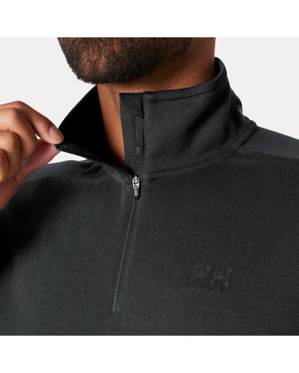 Helly Hansen Black Hp Half-Zip Pullover 2.0 for men