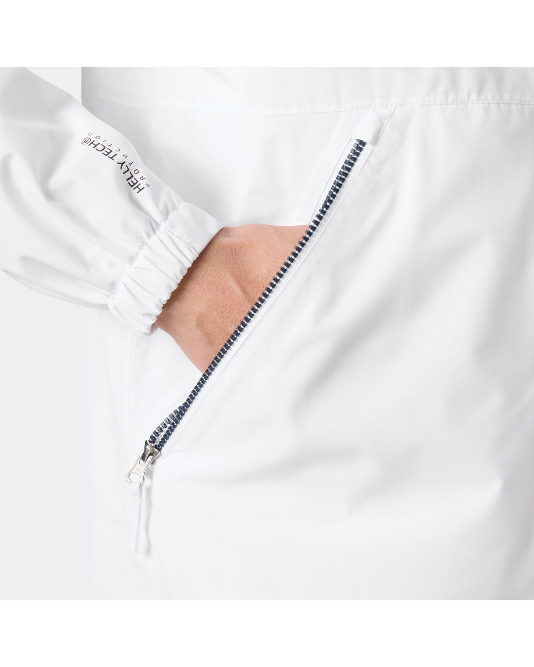Helly Hansen White Sandoy Rain Jacket for men