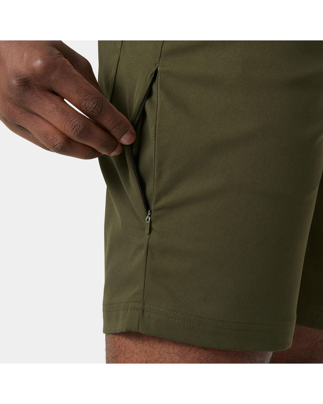 Helly Hansen Green Holmen 5 Pocket Shorts for men
