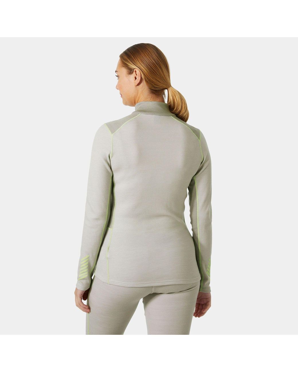 Helly Hansen Gray Lifa Merino Midweight 1/2 Zip