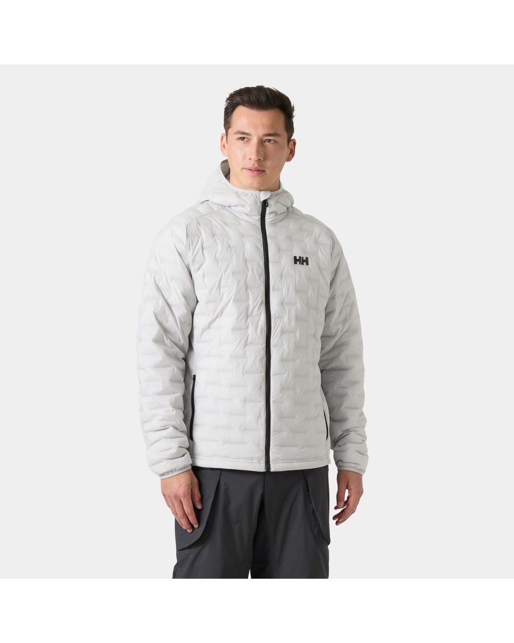 Helly Hansen Gray Hp Hybrid Stretch Hooded Insulator for men