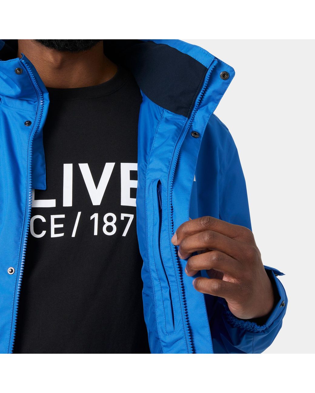 Helly Hansen Blue Dubliner Shell Rain Jacket for men
