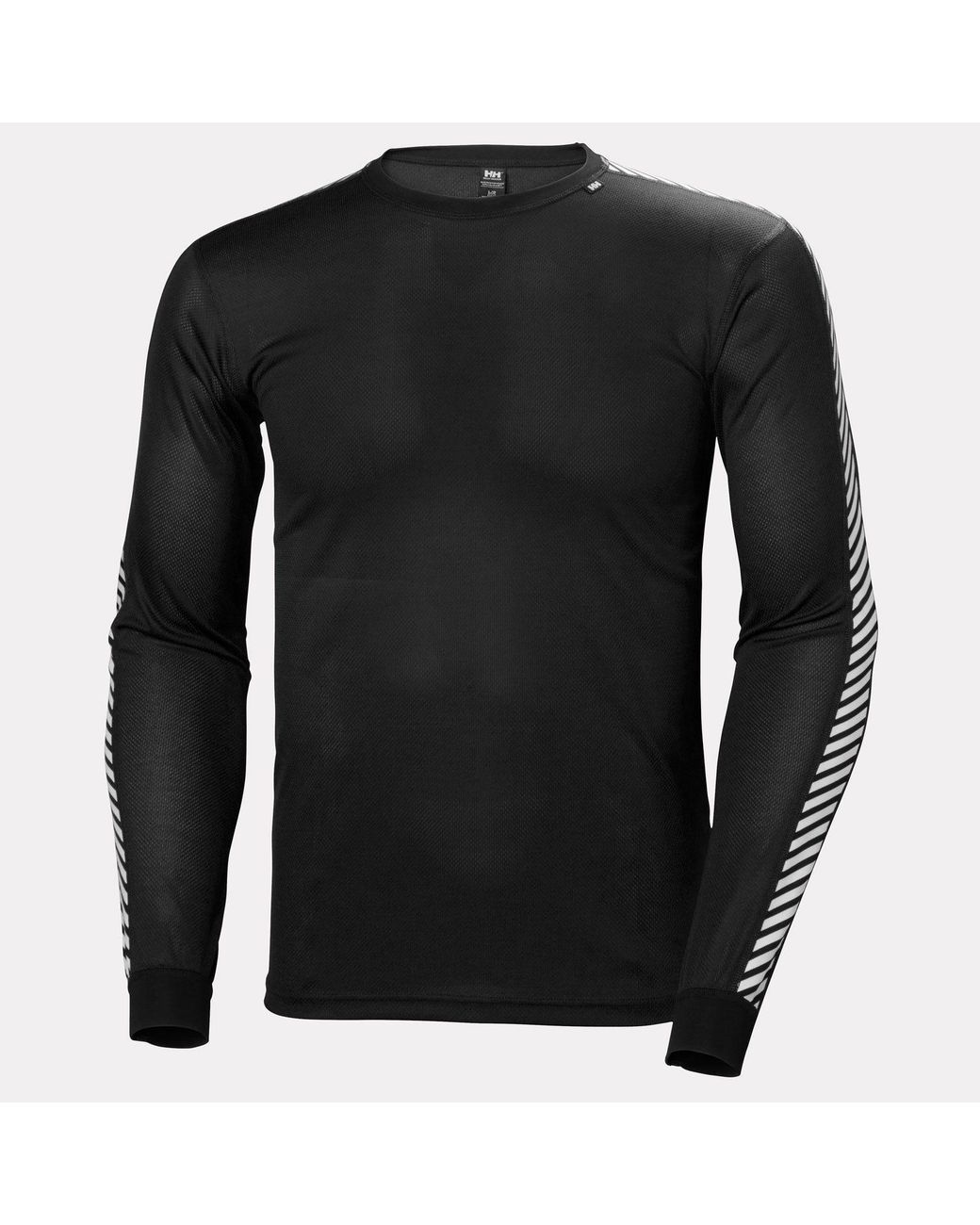 Helly Hansen Red Lifa Stripe Long Sleeve Crew Base Layer for men