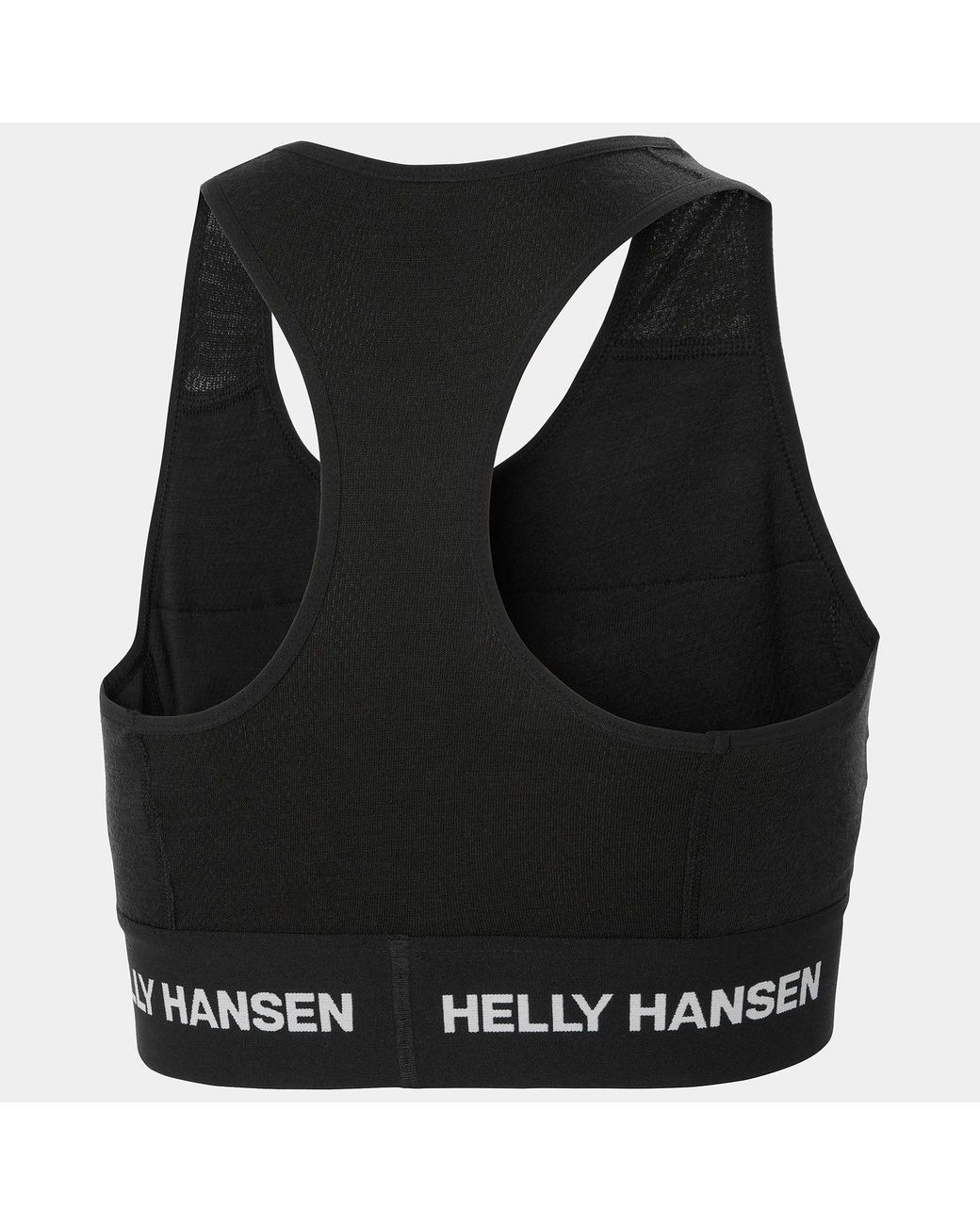 Helly Hansen Black Lifa Merino Midweight Base Layer Bra
