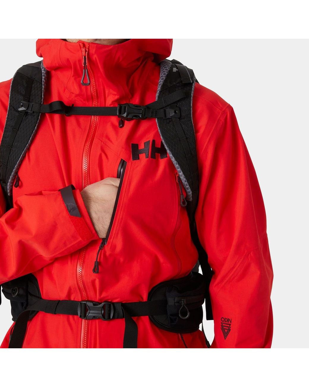 Helly Hansen Red Odin 9 Worlds Shell Jacket 3.0 for men