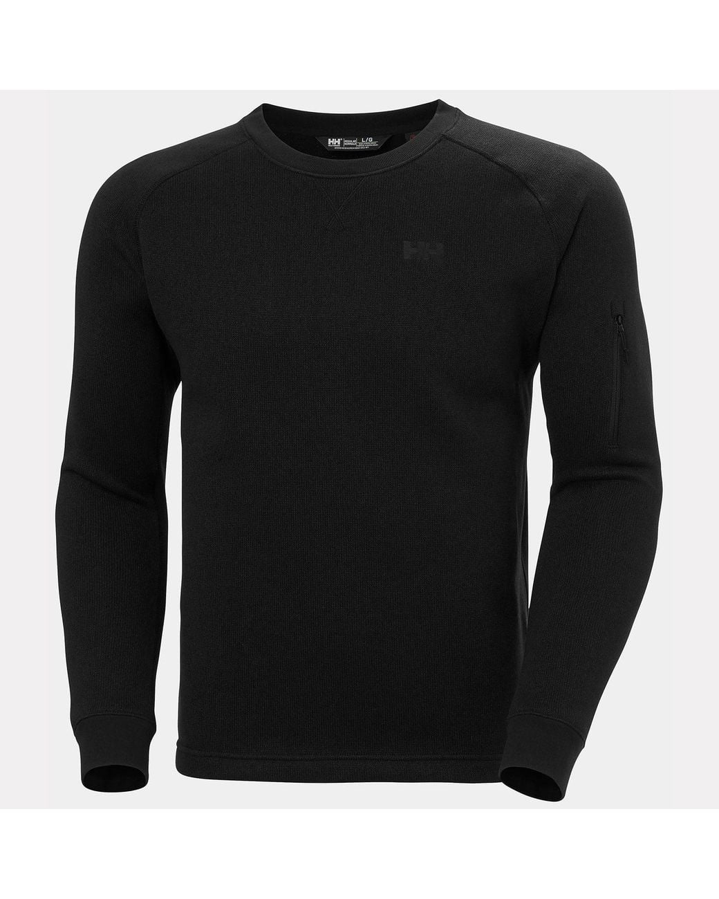 Helly Hansen Black Varde Crewneck for men
