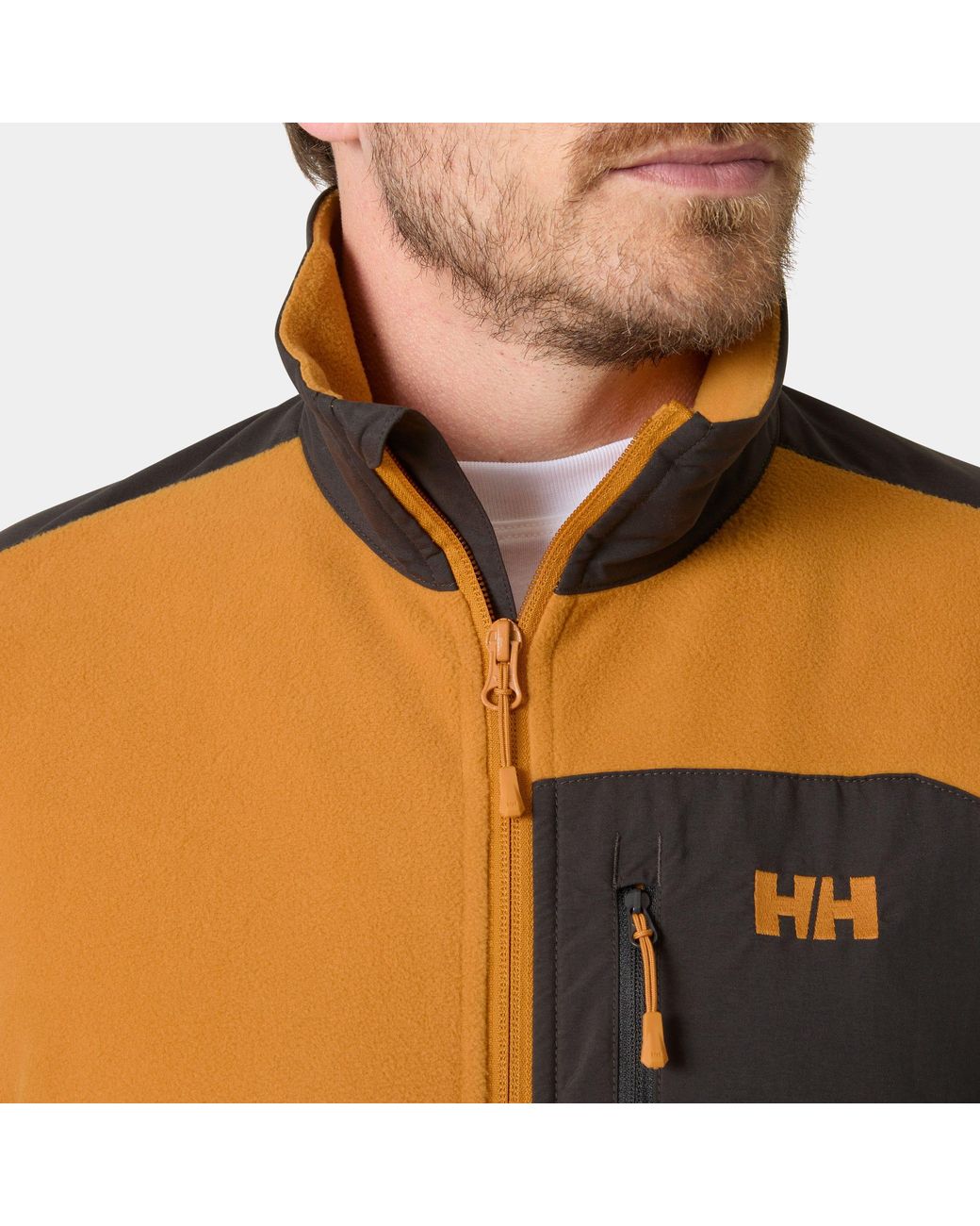 Helly Hansen Orange Daybreaker Block Microfleece Jacket for men