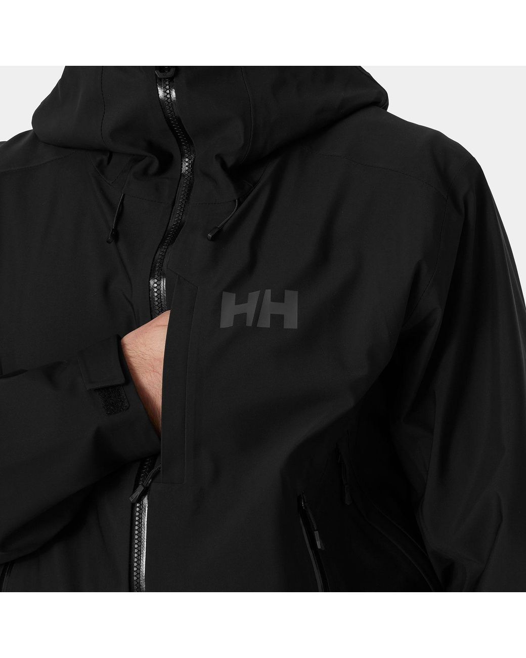 Helly Hansen Black Verglas Backcountry Ski Shell Jacket for men