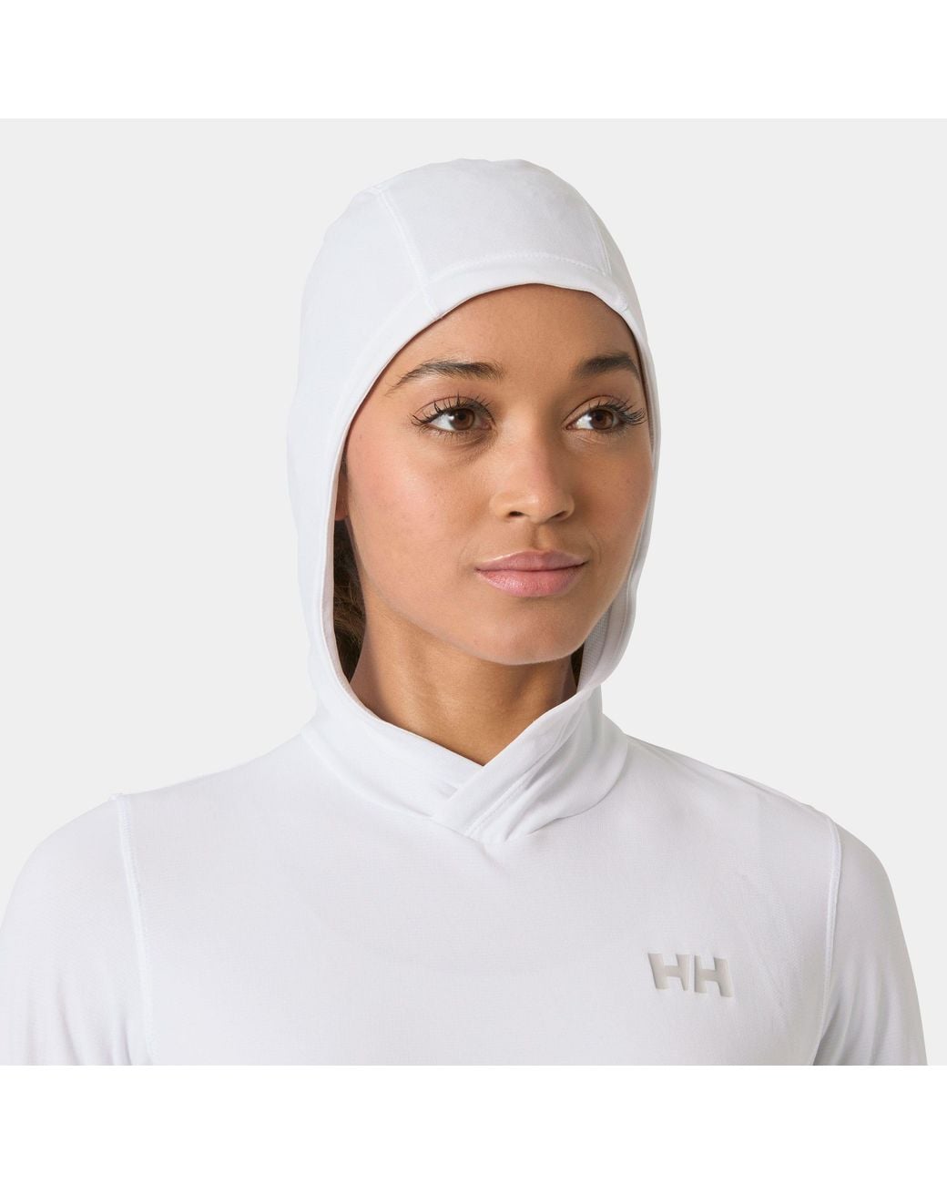 Helly Hansen White Lifa Active Solen Hoodie
