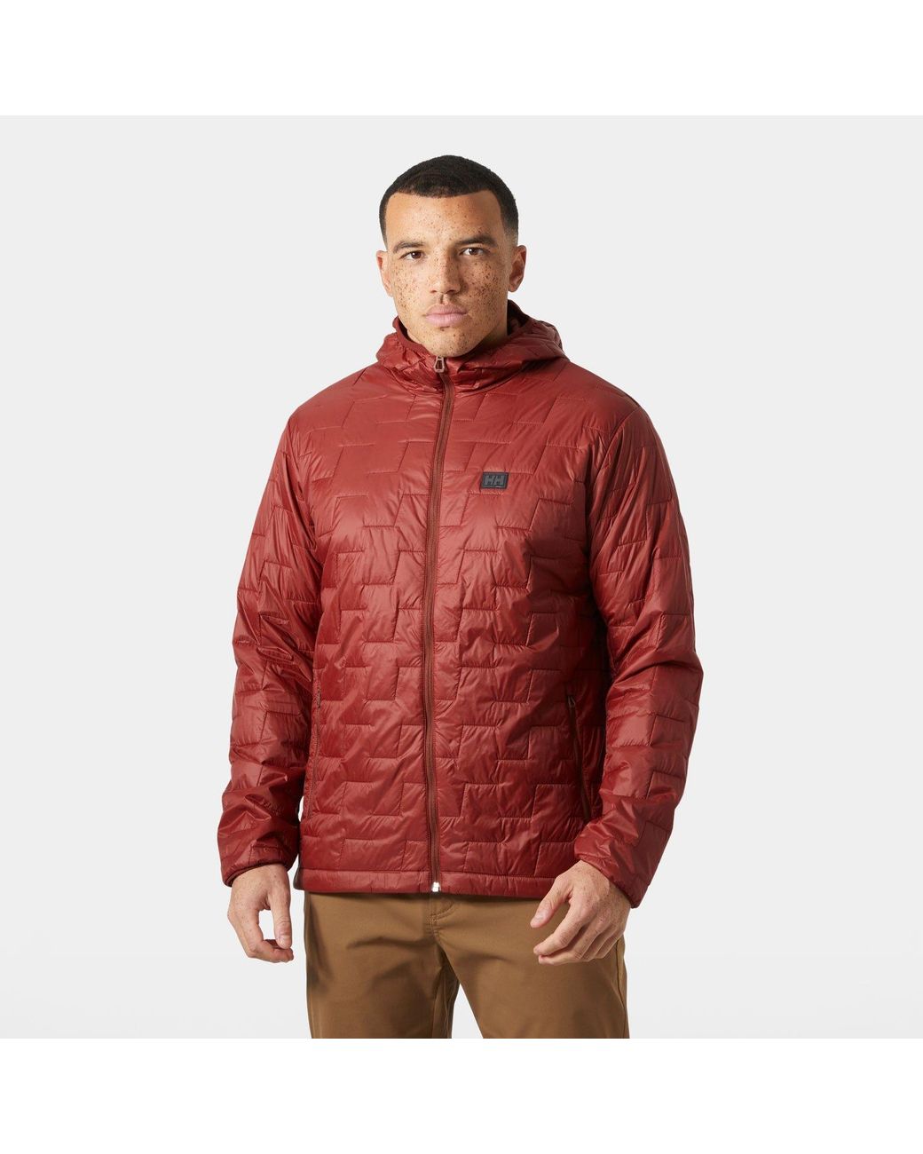 Helly Hansen Red Lifaloft Hooded Lightweight Insulator Jacket for men