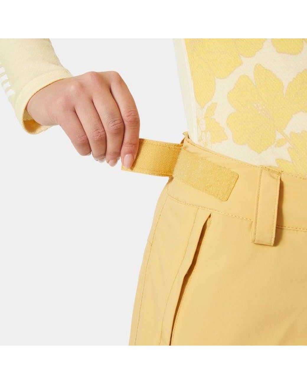 Helly Hansen Yellow Switch Cargo Insulated Ski Pants Beige