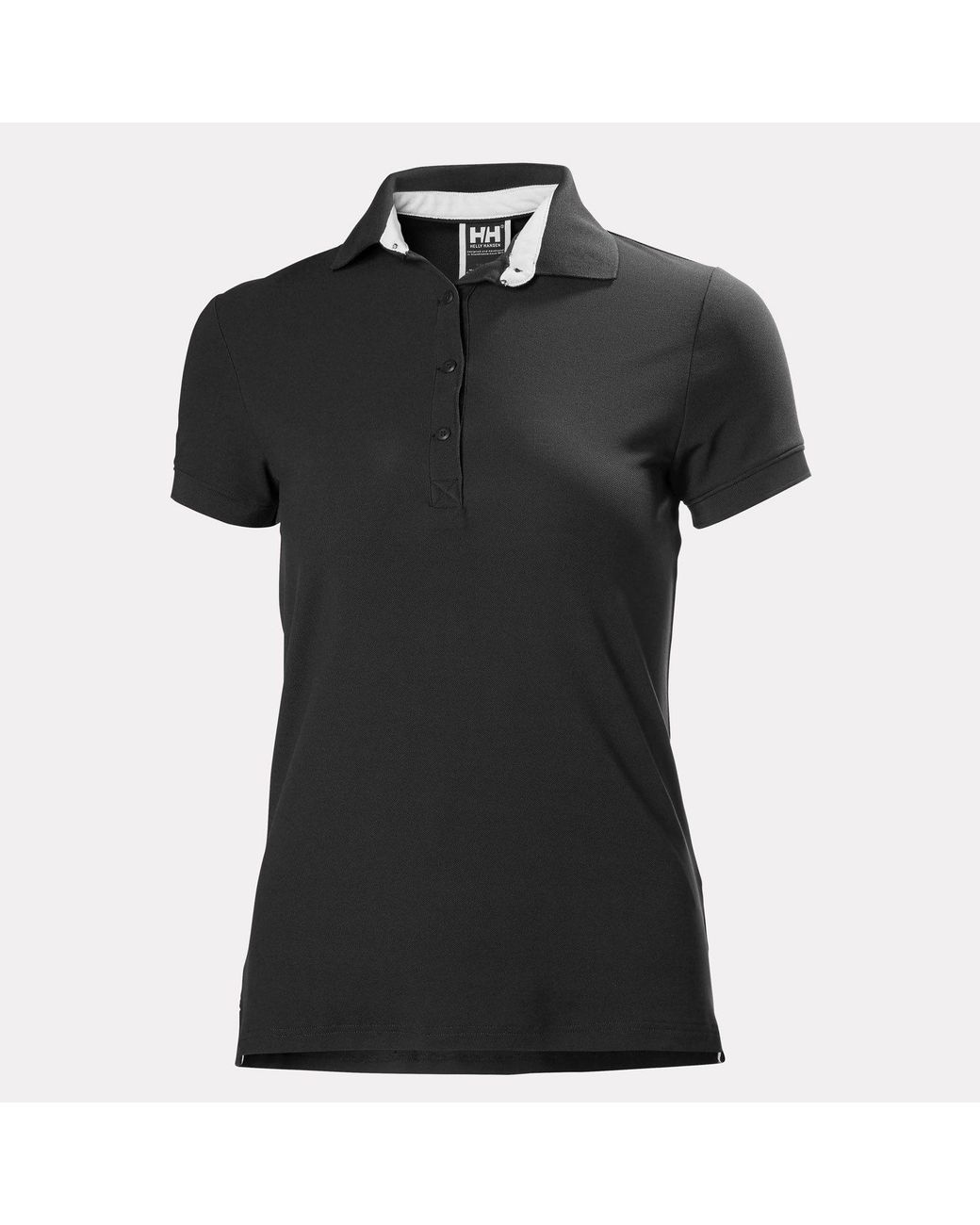 Helly Hansen Black Crewline Quick-Dry Stretch Polo Shirt