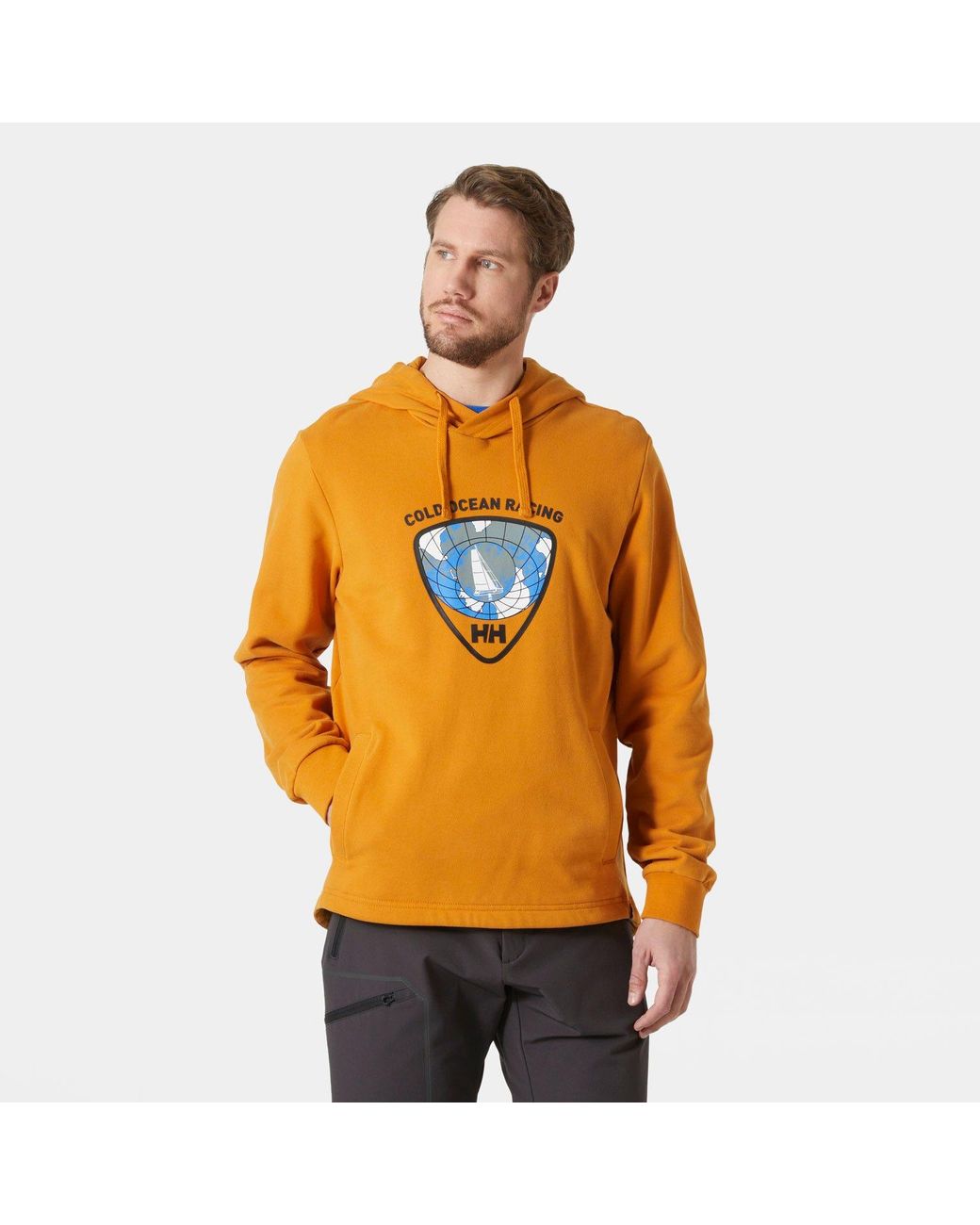 Helly Hansen Orange Arctic Ocean Hoodie 2.0 for men