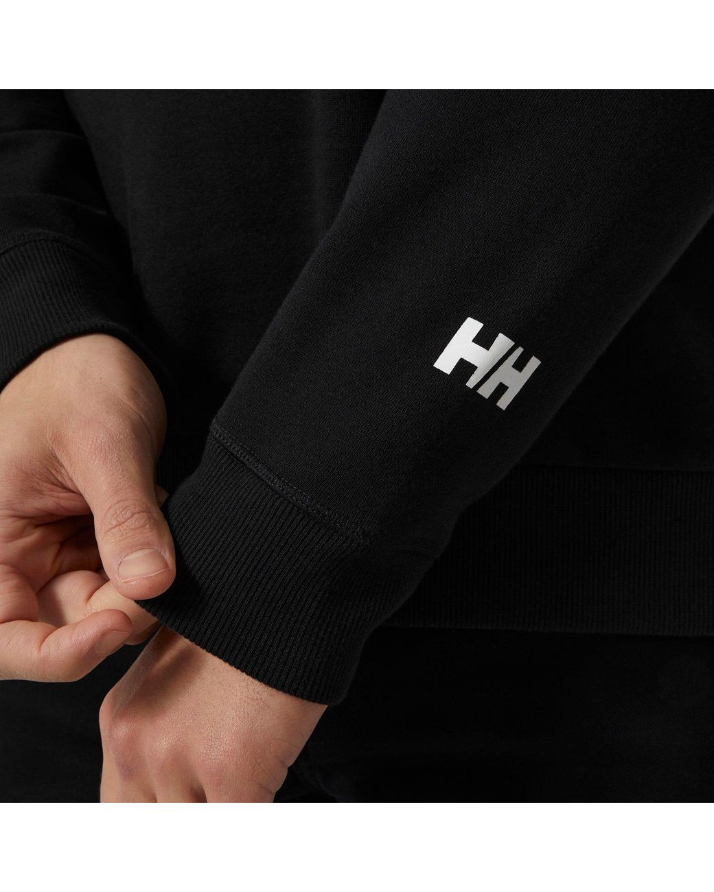 Helly Hansen Black Yu Crew Sweater 2.0 for men