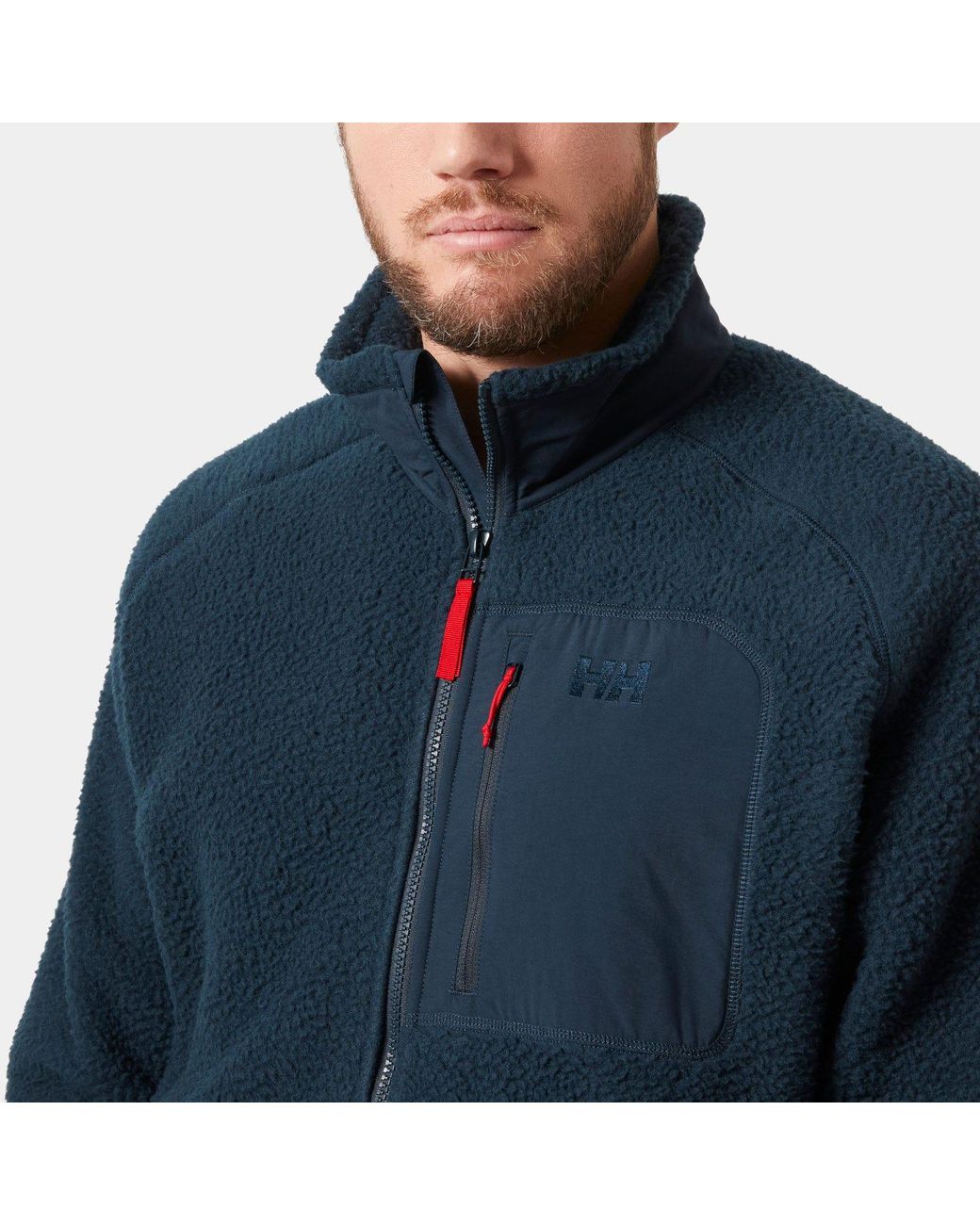 Helly Hansen Blue Panorama Pile Fleece Block Jacket for men