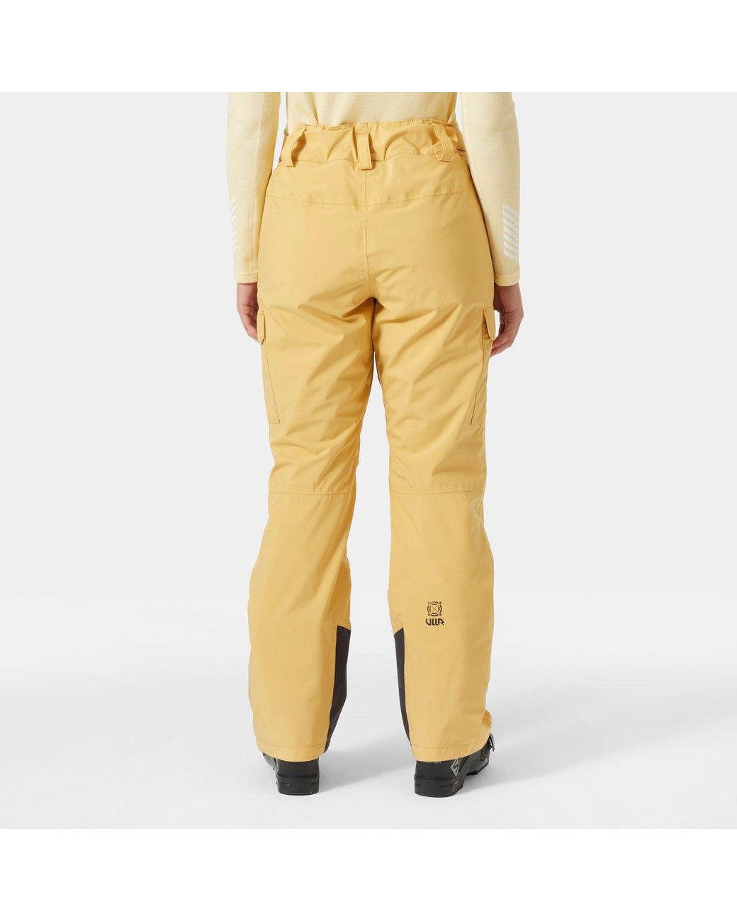 Helly Hansen Yellow Switch Cargo Insulated Ski Pants Beige