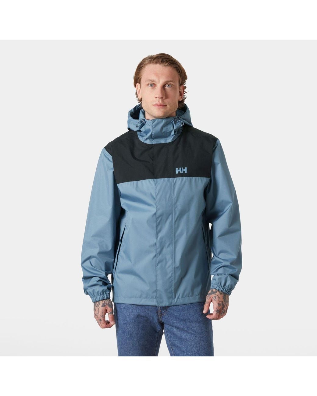 Helly Hansen Blue Vancouver Rain Jacket for men