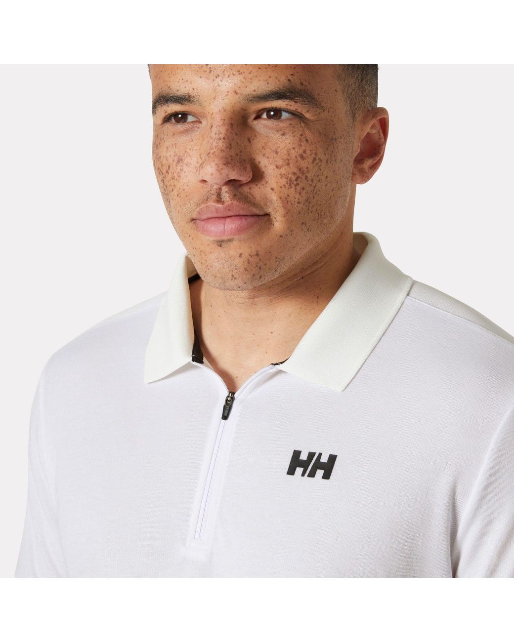 Helly Hansen White Hp Half-Zip Polo for men