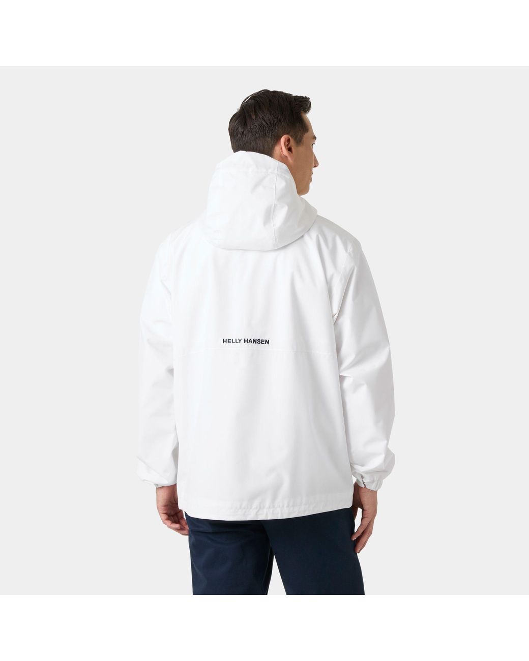 Helly Hansen White Sandoy Rain Jacket for men