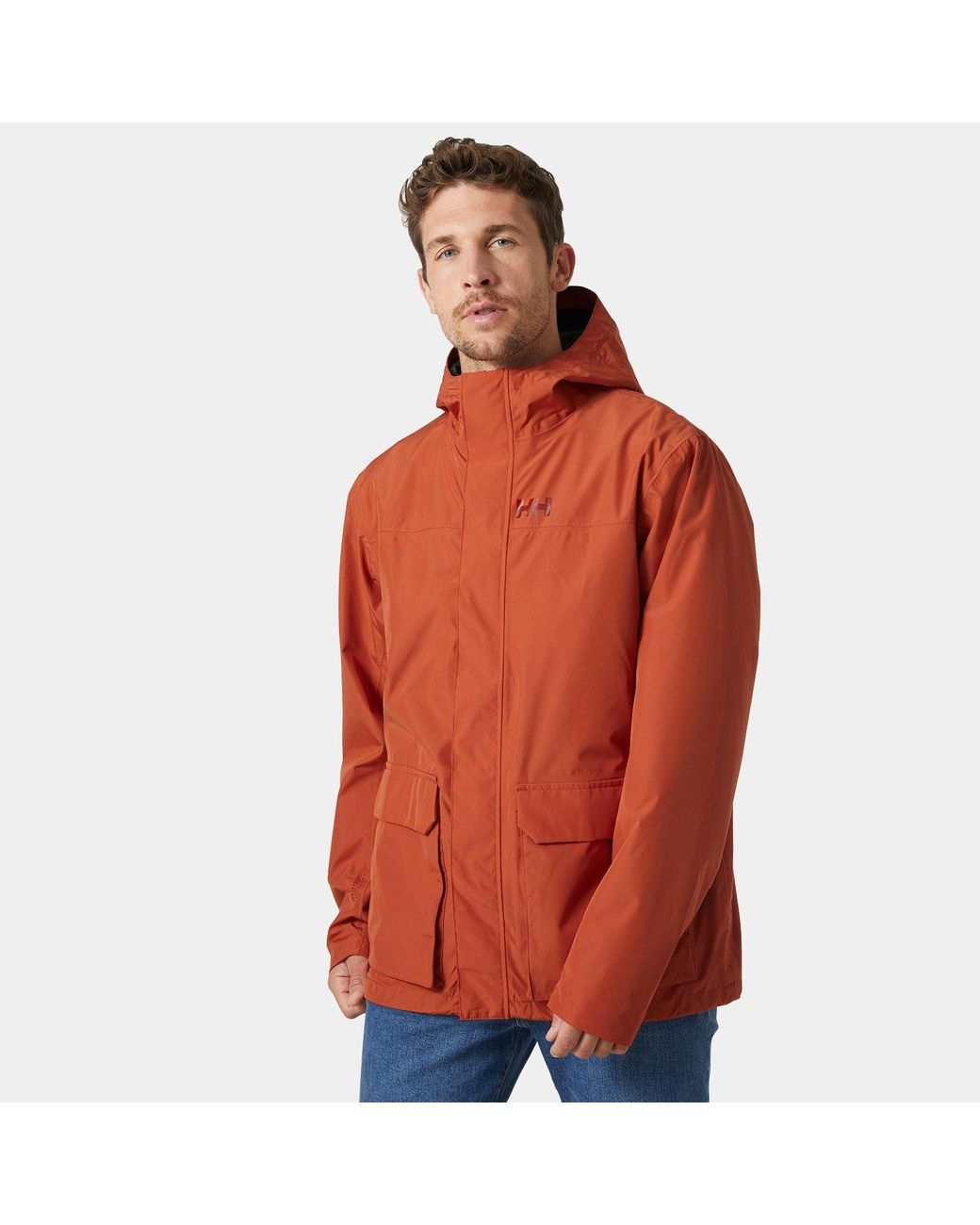 helly hansen rain jacket orange