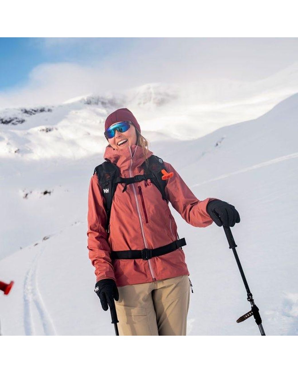 Helly Hansen Brown Verglas Backcountry Ski Shell Jacket