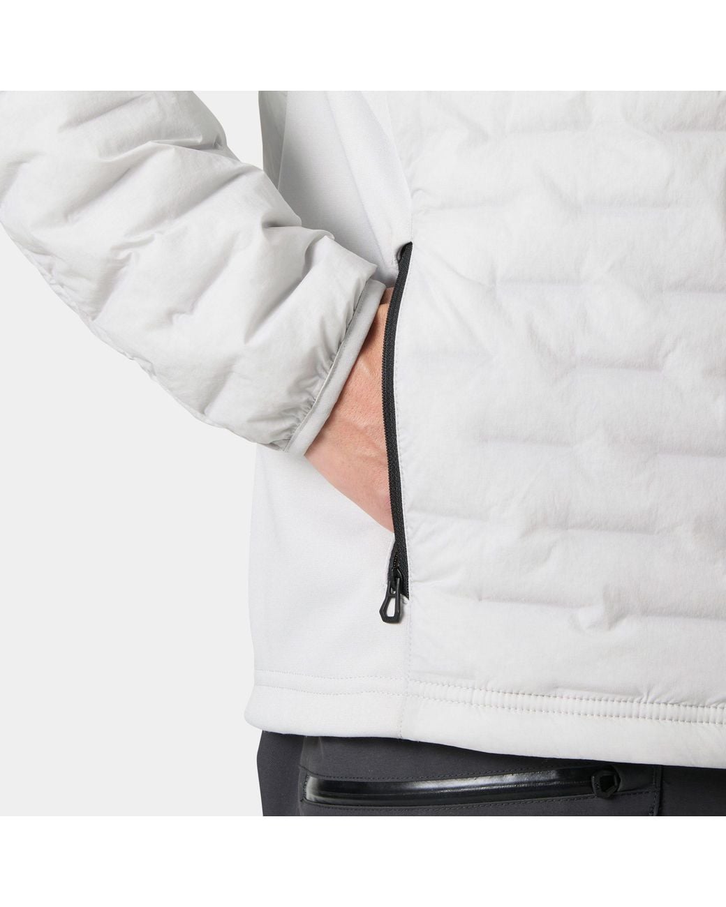 Helly Hansen Gray Hp Hybrid Stretch Hooded Insulator for men