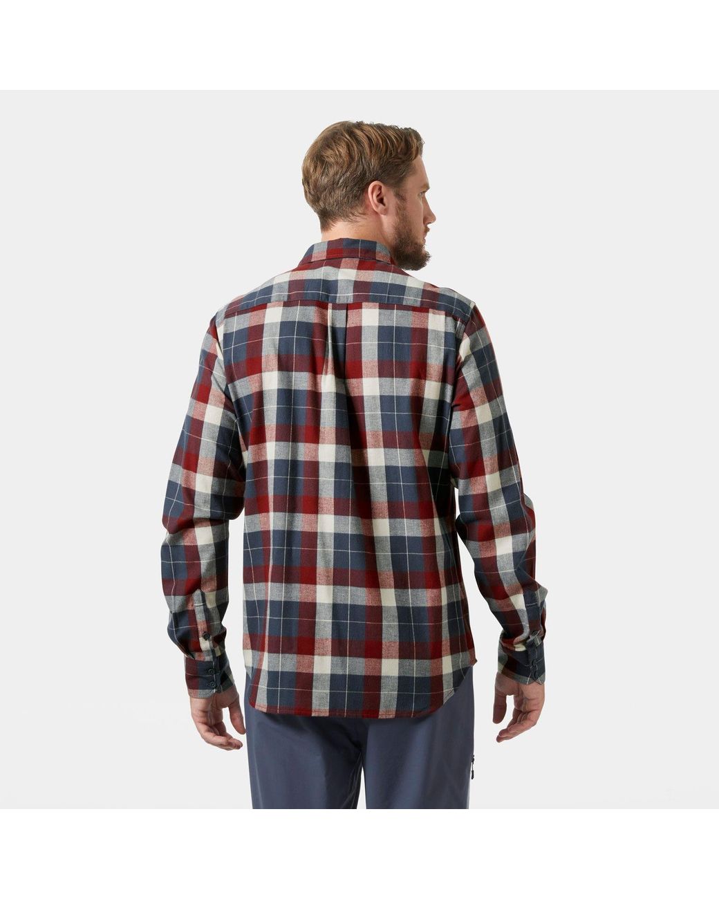 Helly Hansen Blue Lokka Organic Flannel Shirt for men