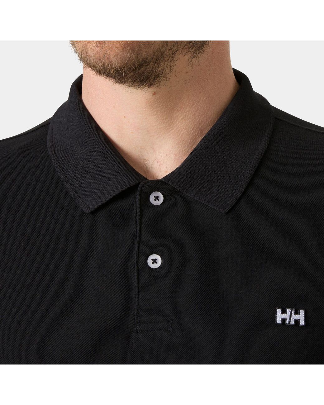 Helly Hansen Black Elba Fitted Polo for men