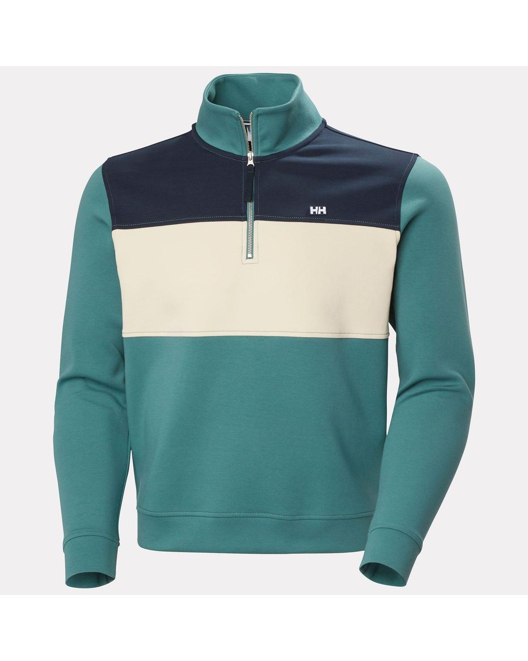 Koster Sweat Half-Zip Verde di Helly Hansen in Green da Uomo