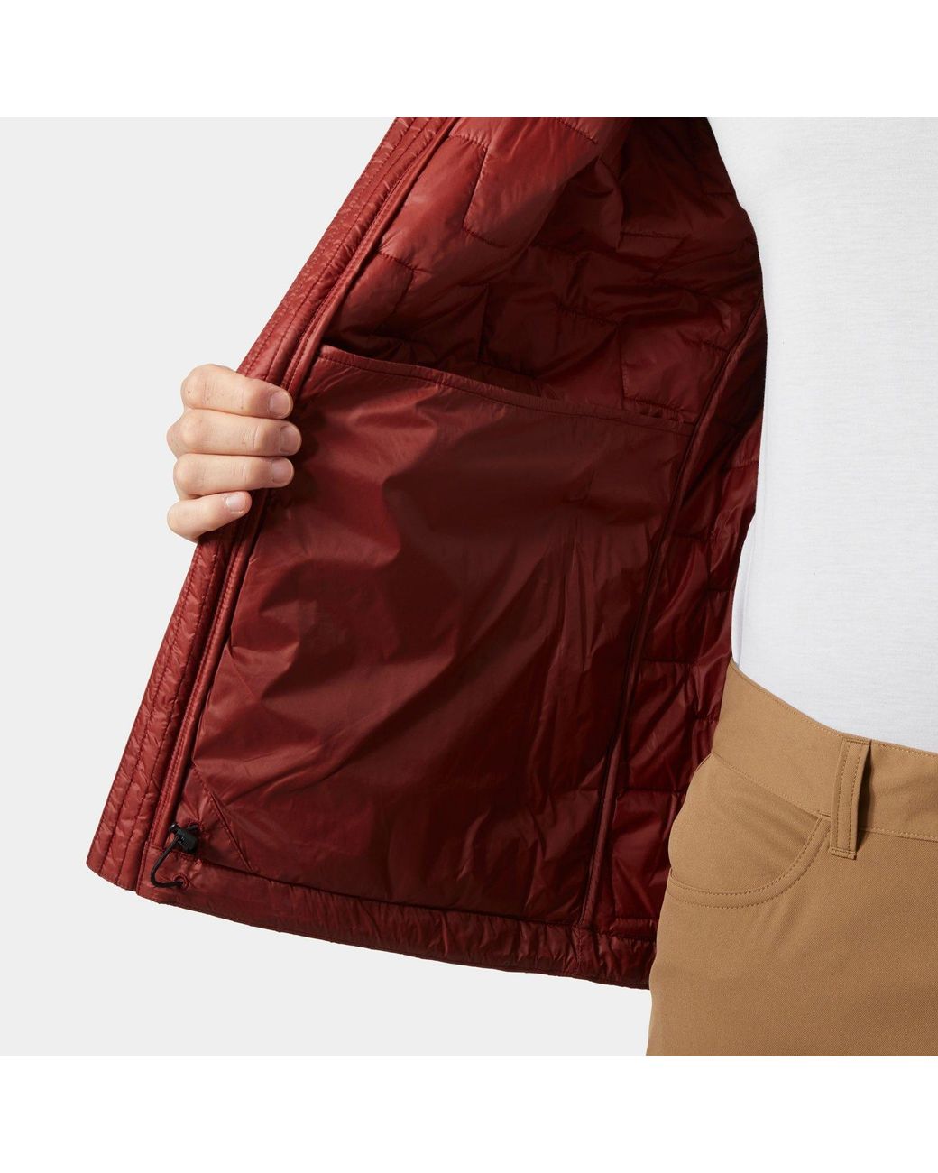 Helly Hansen Red Lifaloft Hooded Lightweight Insulator Jacket for men
