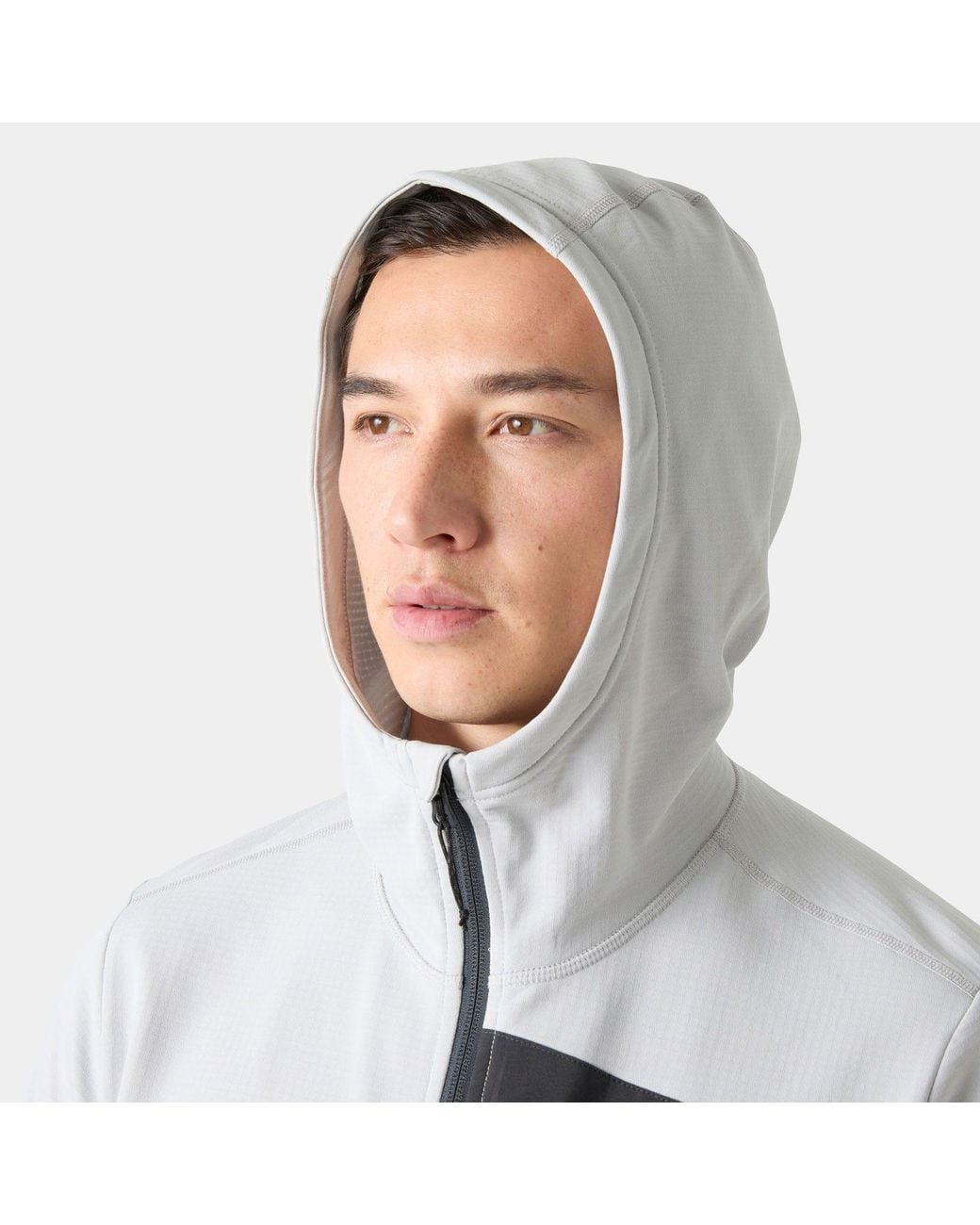 Helly Hansen Gray Versalite Hooded Fleece Jacket for men