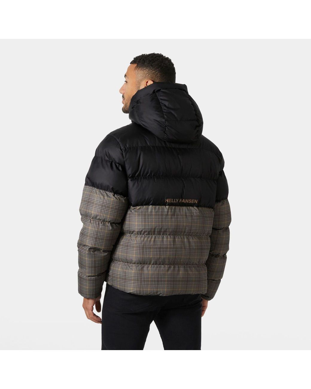Helly Hansen Black Oslo Graphic Puffy Jacket for men