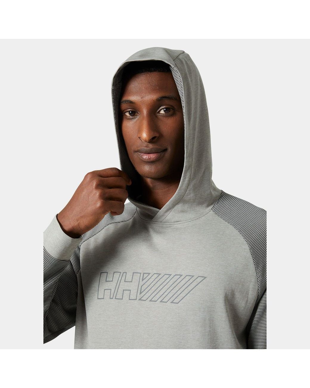 Helly Hansen Gray Lifa Tech Lite Pullover Hood 2.0 for men