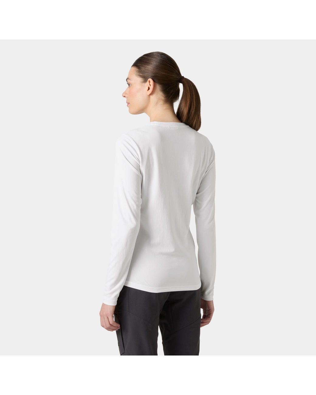 Helly Hansen White Lifa Active Solen Long Sleeve