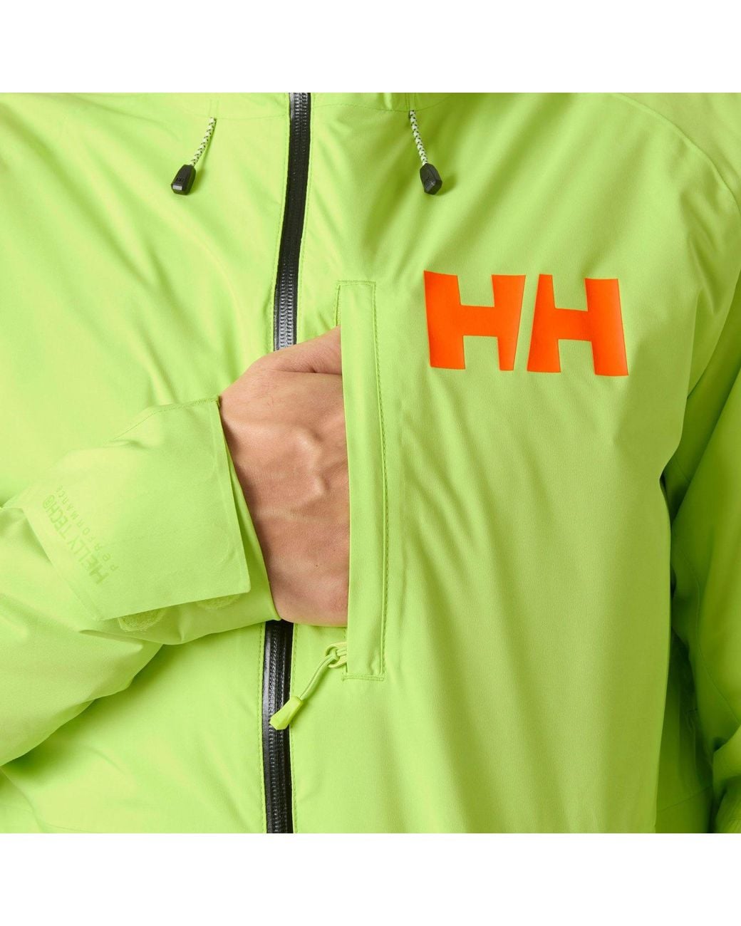 Helly Hansen Green Powderface Ski Jacket for men