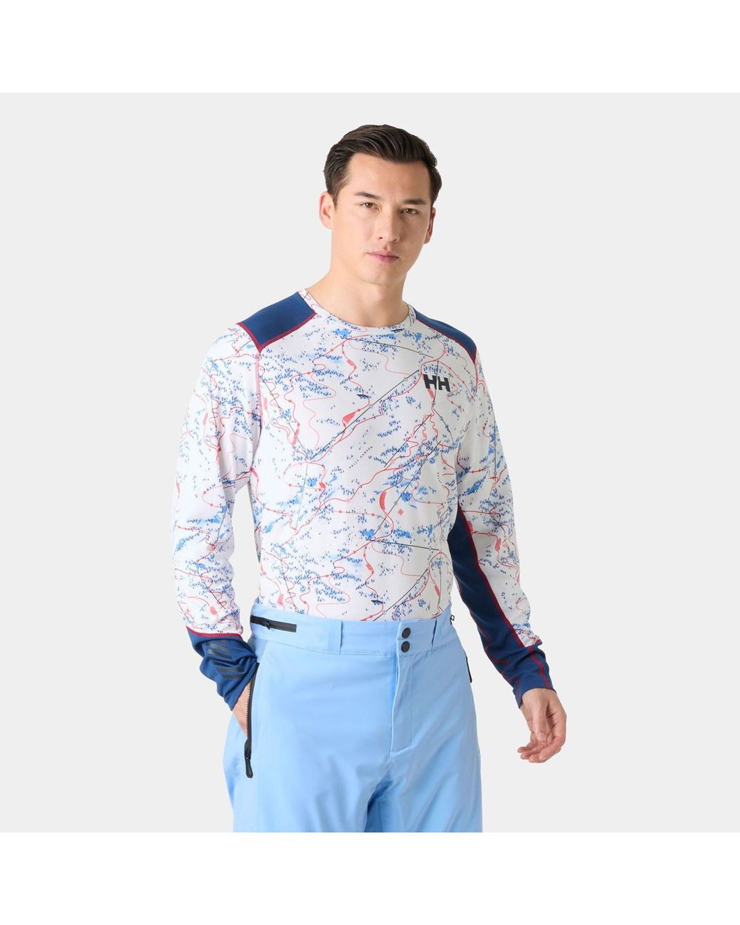 Helly Hansen Blue Lifa Active Crew Base Layer for men