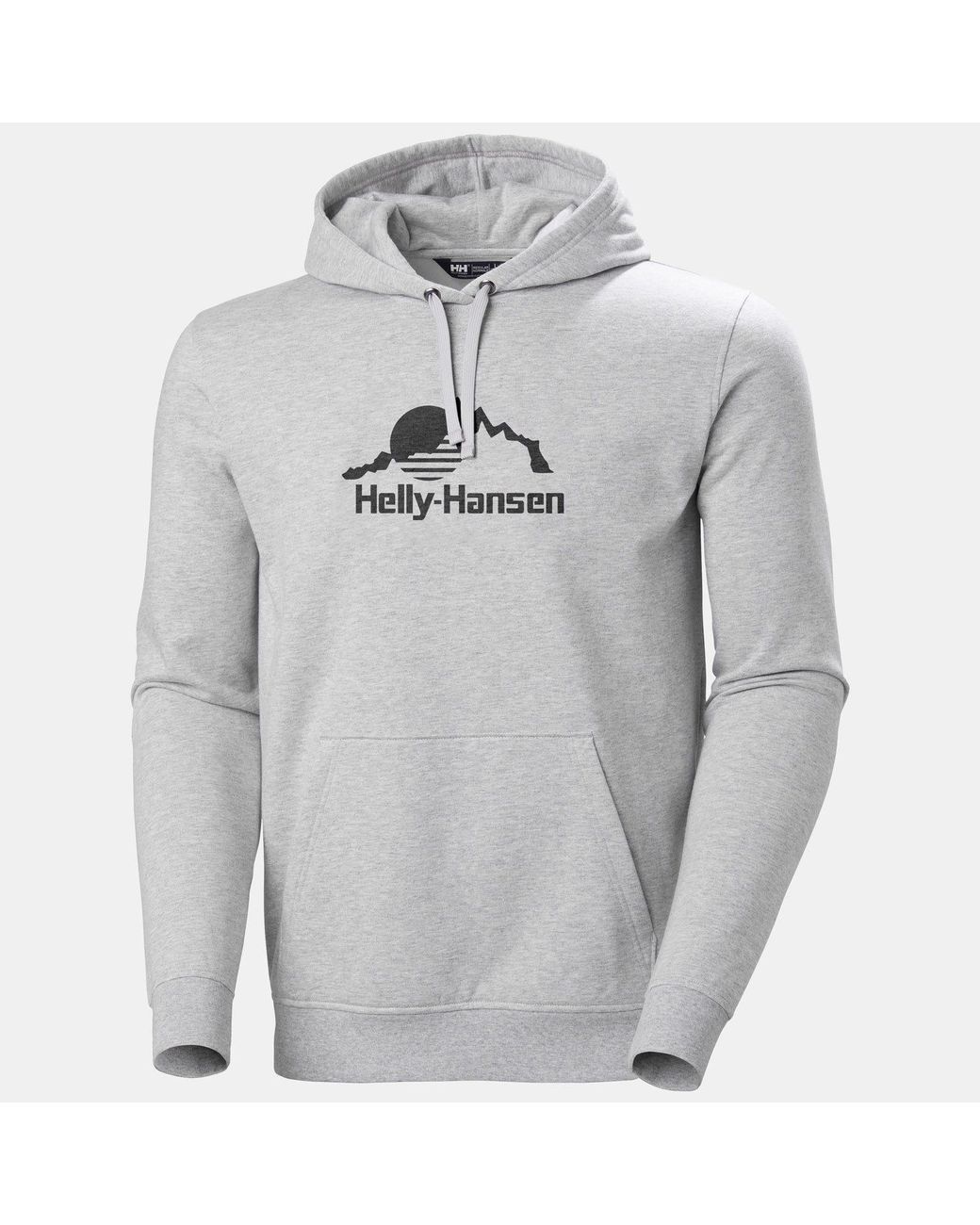Helly Hansen Gray Nord Graphic Pull Over Hoodie for men