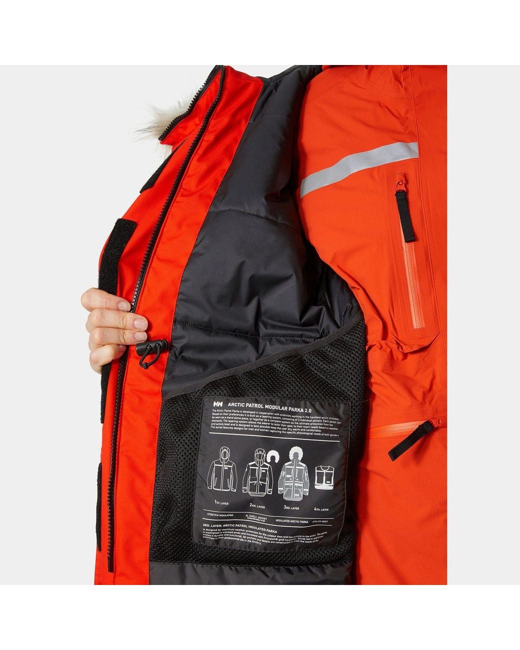 Helly Hansen Red Arctic Patrol Modular Parka 2.0