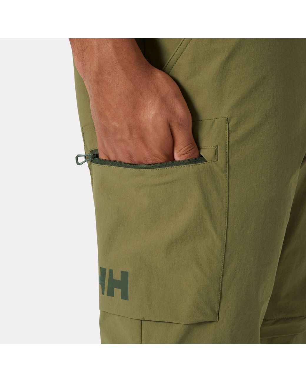 Helly Hansen Green Brono Softshell Zip Off Trousers for men