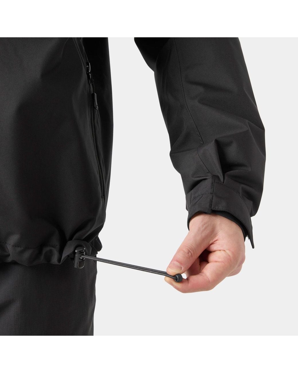 Helly Hansen Black Crew Hooded Pile Jacket for men
