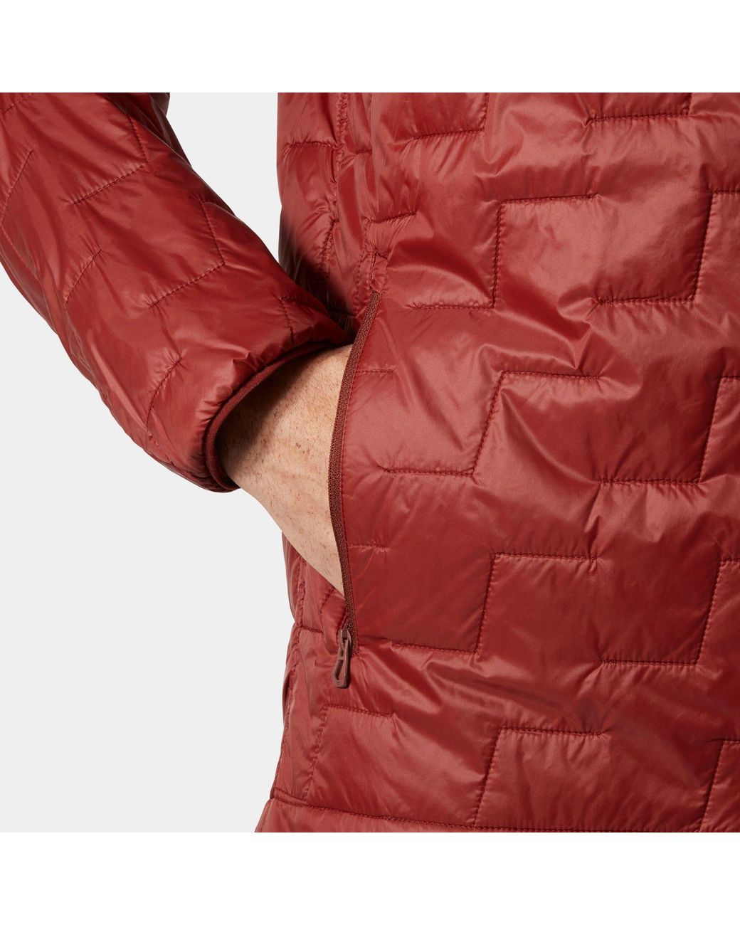 Helly Hansen Red Lifaloft Hooded Lightweight Insulator Jacket for men