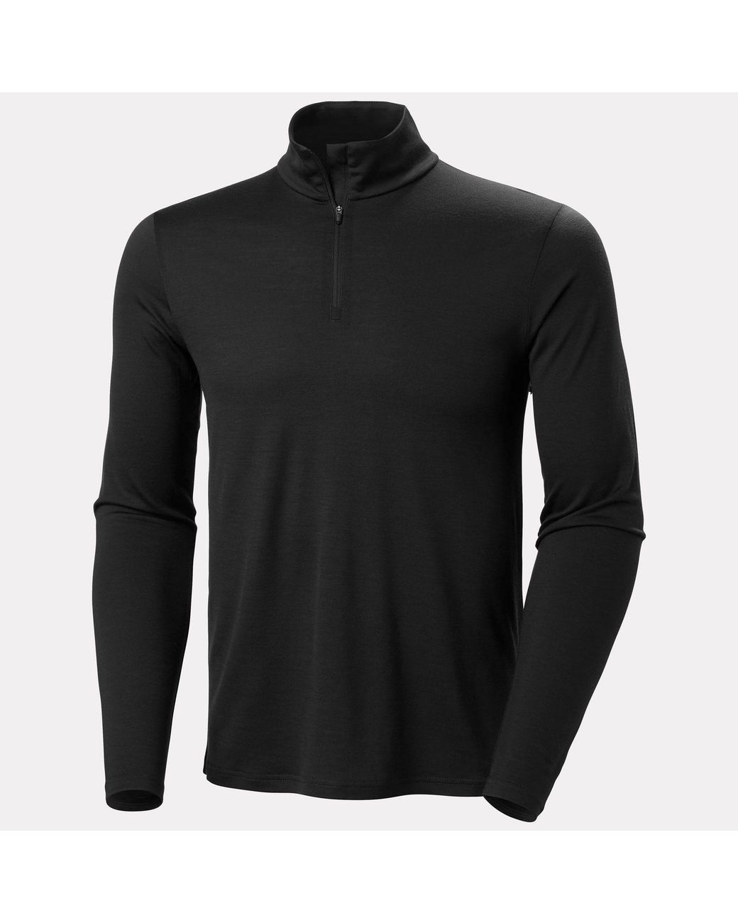 Helly Hansen Black Merino Half-Zip Base Layer for men